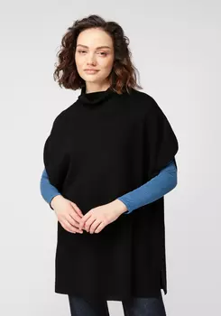 Джемпер-жилет с высоким горлом и поясом