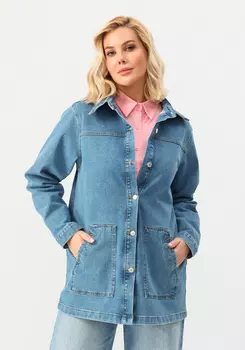 Джинсовая куртка с принтом на спине