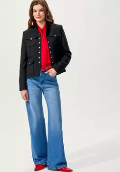 Джинсы широкие прямого кроя