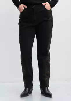 Джинсы со змеиным принтом и напылением