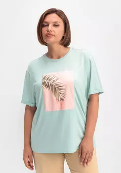 Футболка с принтом-аппликацией