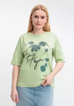 Футболка с принтом и рукавом 3/4