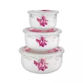 GUFFMAN Набор контейнеров с крышкой Flower