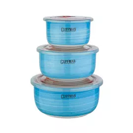 GUFFMAN Набор контейнеров с крышкой, голубой