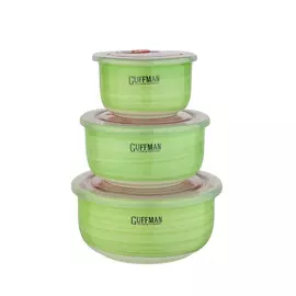 GUFFMAN Набор контейнеров с крышкой, зеленый