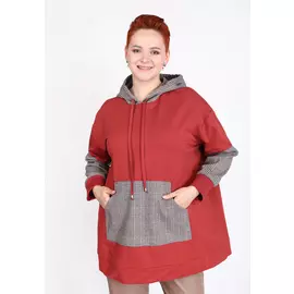 Худи с принтованными вставками