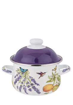 Эмалированная кастрюля с крышкой