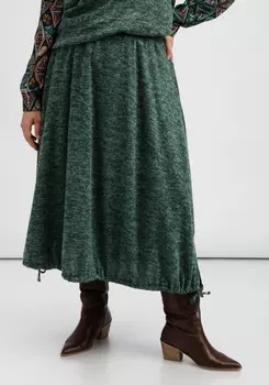 Юбка А-силуэта с кулиской по низу