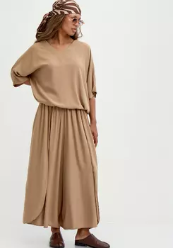 Юбка-брюки свободного кроя на резинке