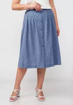 Юбка из шитья с разрезом