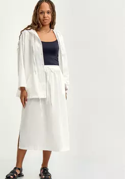 Юбка изо льна свободного кроя