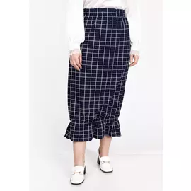 Юбка-макси в клетку оригинального дизайна