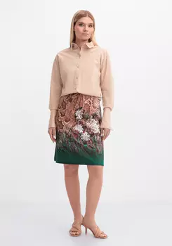 Юбка миди с анималистическим принтом