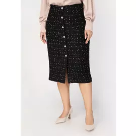 Юбка на пуговицах из твида