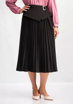 Юбка плиссированная со съемным поясом