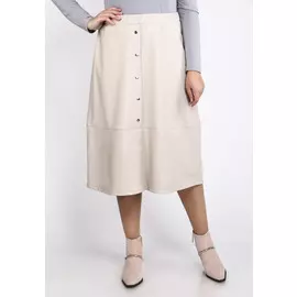 Юбка расклешенная из экокожи