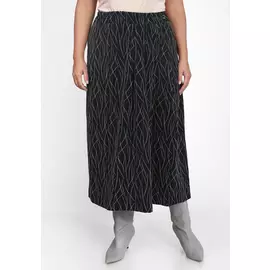 Юбка со складками из принтованной ткани