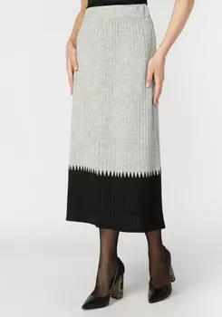 Юбка женская с контрастной полосой по низу