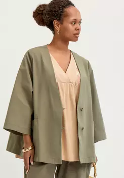 Кардиган изо льна с карманами