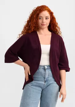 Кардиган-накидка с рукавом 3/7