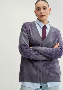 Кардиган с нежным цветочным принтом