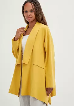 Кардиган свободный с оригинальным воротом