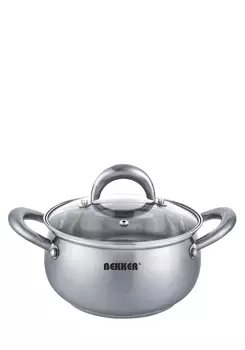 Кастрюля матовая из нержавеющей стали