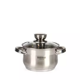 Кастрюля с матовой поверхностью и крышкой