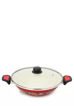 Казан эмалированный со стеклянной крышкой