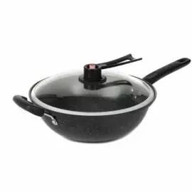 Казан-вок "Сила гранита" и крышка с давлением