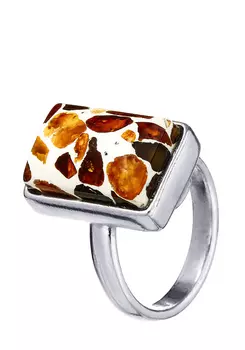 Кольцо "Янтарная мозайка"