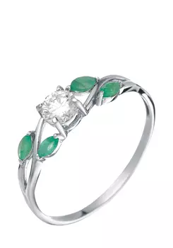 Кольцо серебряное "Цветочный луг"