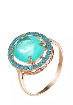 Кольцо серебряное "Лазурное побережье"