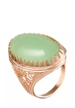 Кольцо серебряное "Нефритовая мечта"