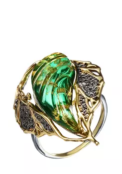 Кольцо серебряное "Природный миг"