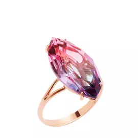 Кольцо серебряное, "Камелия"