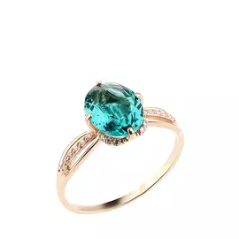 Кольцо серебряное "Лиана"