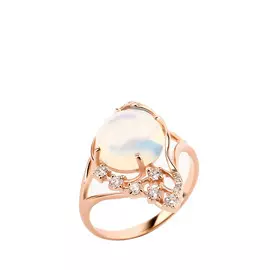 Кольцо серебряное "Лунное сияние"