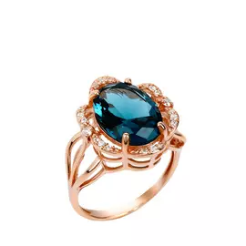 Кольцо серебряное "Морские тайны"