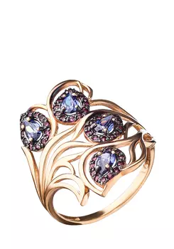 Кольцо серебряное "Перо удачи"