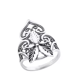 Кольцо серебряное "Природный мотив"