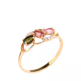 Кольцо серебряное "Сияние вечера"