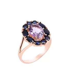 Кольцо серебряное "Тионель"