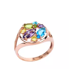 Кольцо серебряное "Ванильные мечты"