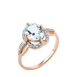 Кольцо серебряное "Виола"