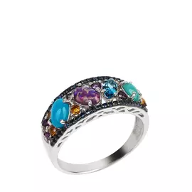 Кольцо серебряное "Яркий соблазн"