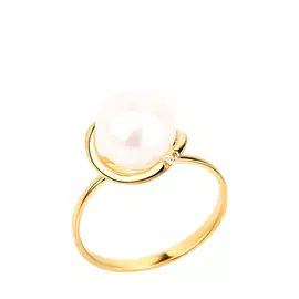 Кольцо серебряное "Жемчужная история"