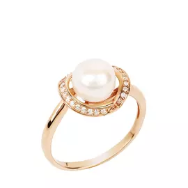 Кольцо серебряное "Жемчужный восторг"