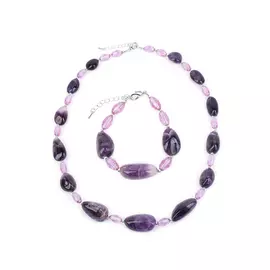 Комплект (бусы, браслет) "Элегантная леди"