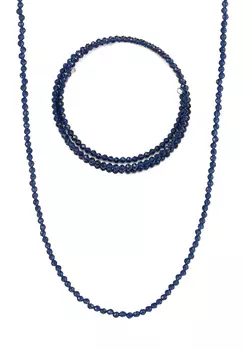 Комплект колье + браслет "Чудесная ночь"